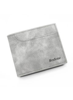 MenBense Men's Short Wallet Simple Frosted Pu Men's Large Capacity Multi-card Coin Bag Men's Money Clip  - Image 1