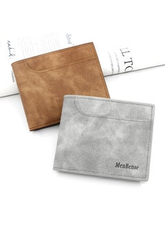 MenBense Men's Short Wallet Simple Frosted Pu Men's Large Capacity Multi-card Coin Bag Men's Money Clip  - Image 3