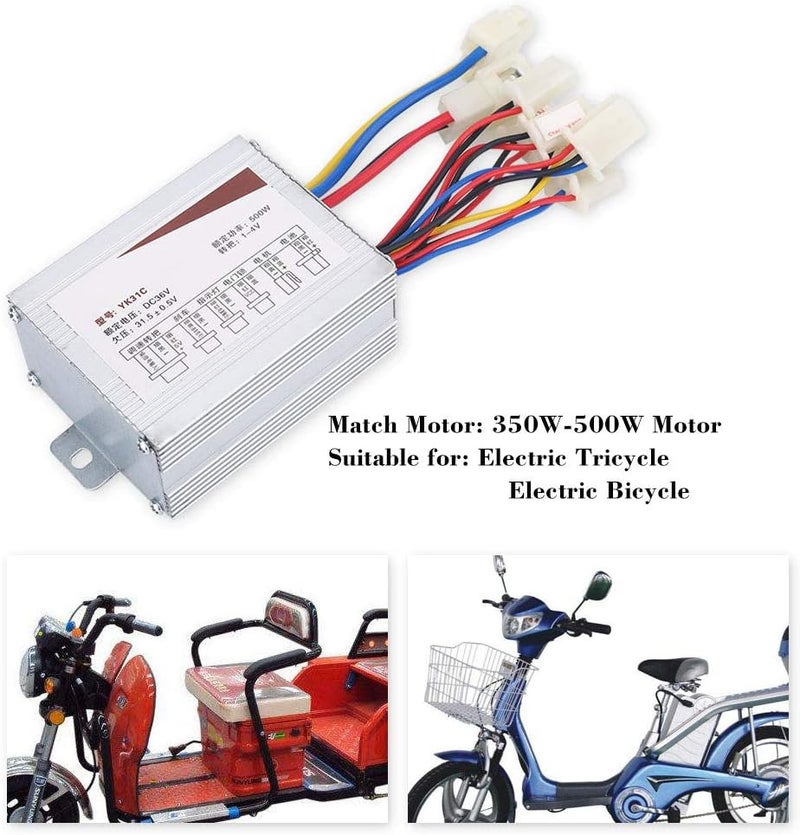 klarako Ebike Speed Controller, 36V 500W Brushed Motor Controller Steady Speed and Sensitive Control for Electric Bicycle Scooter E-Bike - Image 3