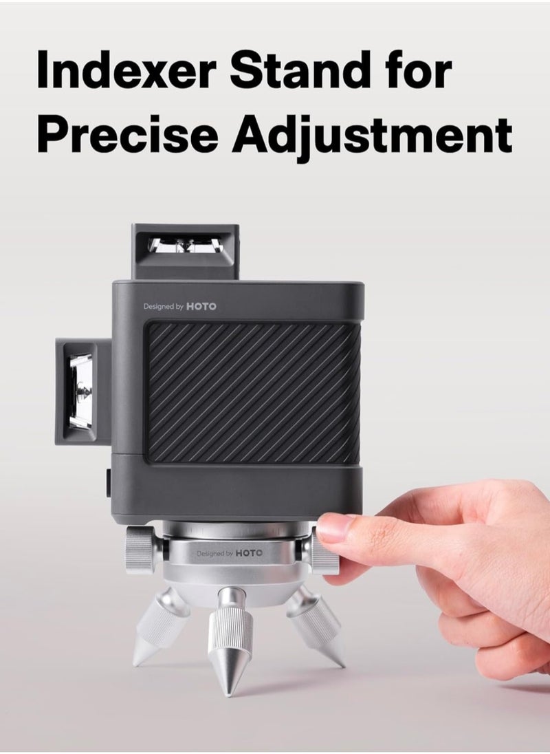 HOTO Laser Level Self-Leveling 3x360°, Green Laser Level Tool for Picture Hanging, Construction Work, 12 Straight Cross Lines, Remote Controller, Mini Tripod, IP54 Dustproof & Splashproof  - Image 5