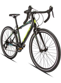 Spartan Jr Peloton Road Bicycle for Youth | 24 inch wheel size | 8 Speed Shimano gear| For teens and adults|Black  - Image 1