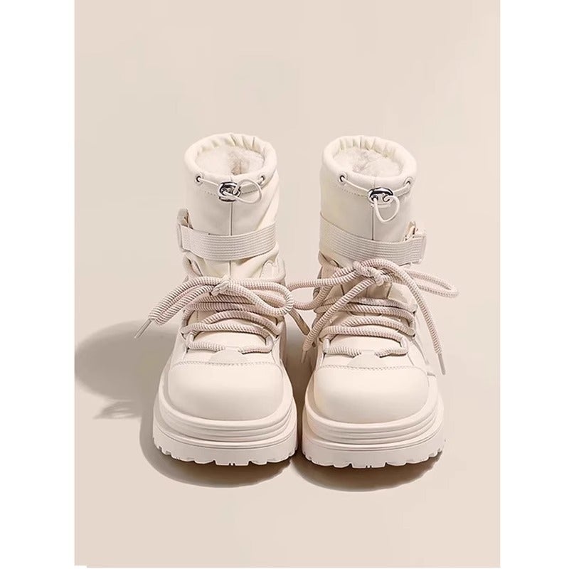 Women'S Thick-Soled Snow Boots For Fleece-Lined Thickened All-Match Warm Non-Slip Maomao Martin Short Boots - Image 2