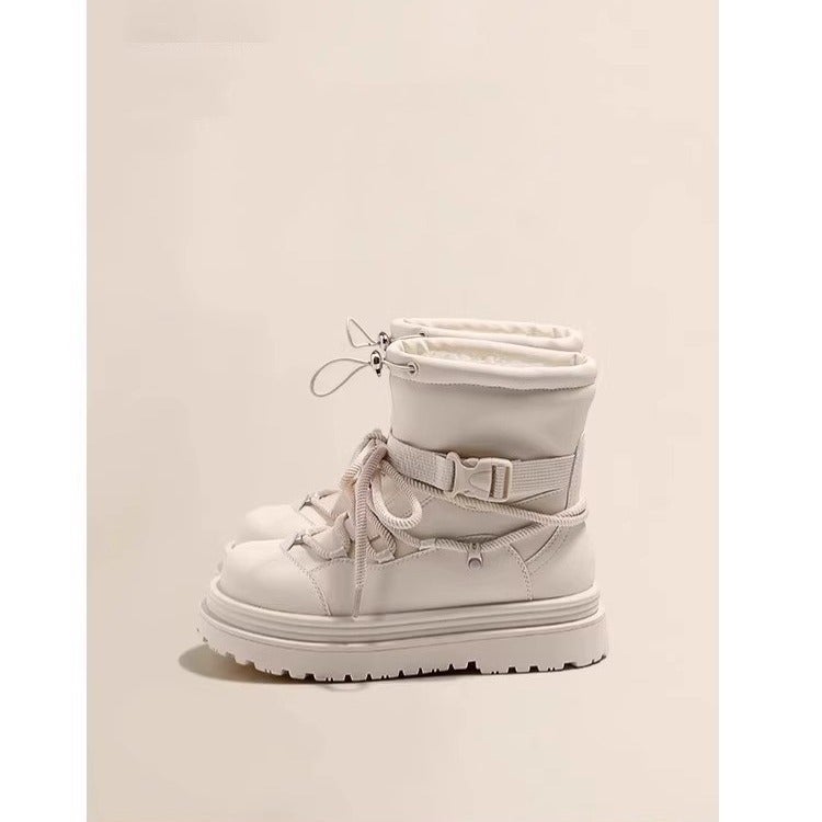 Women'S Thick-Soled Snow Boots For Fleece-Lined Thickened All-Match Warm Non-Slip Maomao Martin Short Boots - Image 5