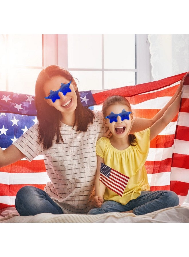 سندير 12 زوجًا من نظارات شمسية بدون إطار على شكل نجمة عيد الميلاد للنساء لحفلات الشتاء وإكسسوارات نجمة خماسية (أزرق كلاسيكي) - Image 4