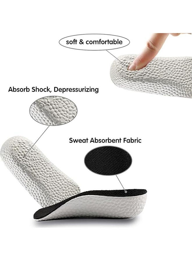 1 Pair Invisible Height Increasing Insoles, 3.5cm Heel Lift Foot Pads Invisible Hidden Soft Heel Cushion Inserts Insoles, Breathable Sports Shock Absorption Half Cushion Insoles for Men Women  - Image 2