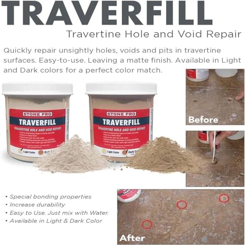 Stone Pro StonePro Traverfill Travertine Hole Filler Dark 1lb - Image 2