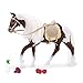 Lori White Brown 6Inch Pinto Toy Horse for Mini Doll Animal Accessories Play Set for Kids 3 Years - Image 3