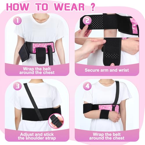 Evervibe Kids Arm Sling Pediatric Shoulder Immobilizer Collarbone Brace Elbow Support Arm Bands Elbow Wrist Sling for Toddler Boy Girl Broken, Fractured Injury(Unicorn Style) - Image 5