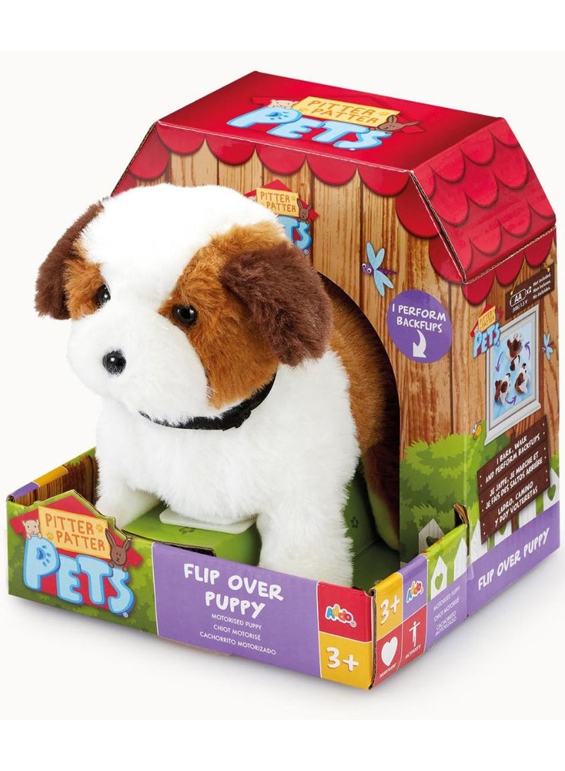 Addo Pitter Patter Pets Flip Over Puppy, Battery Operated | Can Walk, Wag it's Tail and Bark  | With Realistic Movements | Soft Toy | Interactive Plush Toy | Snuggling Plush Pet | Gift for Kids and Toddlers - Image 3