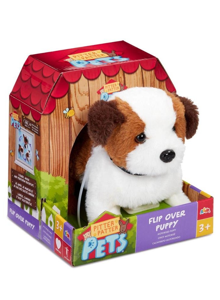 Addo Pitter Patter Pets Flip Over Puppy, Battery Operated | Can Walk, Wag it's Tail and Bark  | With Realistic Movements | Soft Toy | Interactive Plush Toy | Snuggling Plush Pet | Gift for Kids and Toddlers - Image 4