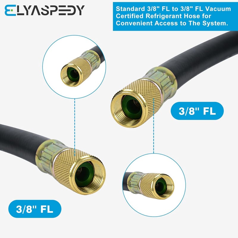 Elyaspedy 2024 Upgrade 3/8" Vacuum Hose - 5 Ft, Black - Image 3