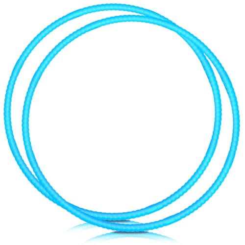 WinnerWhy 2 Pcs Toy Hoop Exercise Hoop Detachable Adjustable Plastic Toy Ring Playground Equipment for School Colored Circles Exercise Ring for Teens Dog Agility EquipmentBlue23 Inch - Image 1