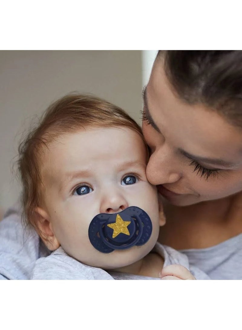 LOVI Stardust Silicone Dynamic Soother 0-3m Blue x2 - Image 2