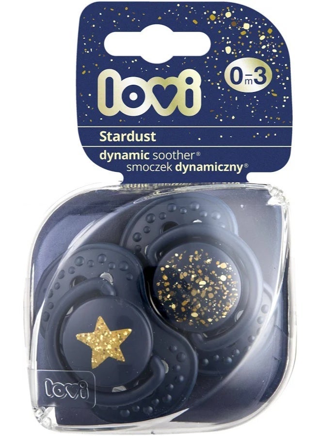 LOVI Stardust Silicone Dynamic Soother 0-3m Blue x2 - Image 3