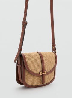 MANGO Contrasting Canvas Shoulder Bag  - Image 2