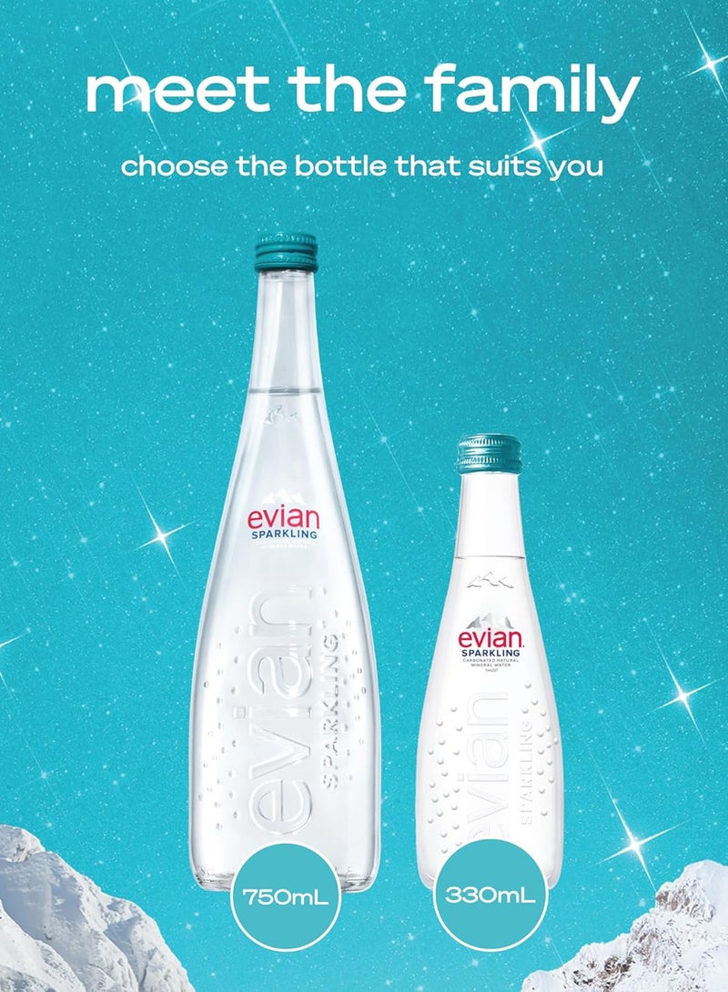 إيفيان Natural Sparkling Water 750ml Pack of 12 - Image 3