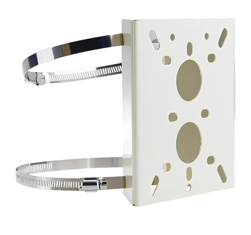BeElion Heavy Duty Metal CCTV Camera Pole Mount Bracket - Universal Indoor/Outdoor Wall/Ceiling Mount, Adjustable Angle, Ivory/Beige, 15KG Load Capacity - Image 1