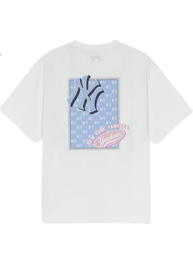 MLB Men'S And Women'S Short Sleeve T-Shirt With Printed Back, Fashionable Loose Fit, 25Th Season New Style 3Atsm2153-50Whs-Xl - Image 1