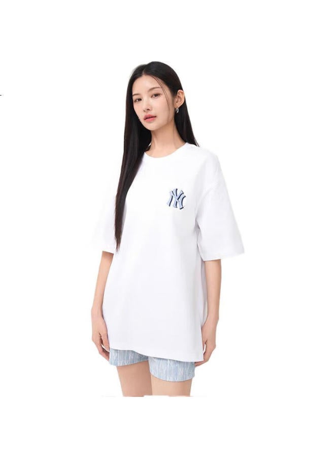 MLB Men'S And Women'S Short Sleeve T-Shirt With Printed Back, Fashionable Loose Fit, 25Th Season New Style 3Atsm2153-50Whs-Xl - Image 2