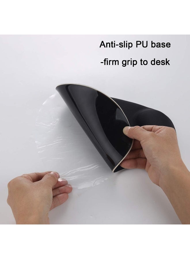 Ergonomic Gel Mouse Pad with Memory Foam Wrist Support, Non-Slip Rubber Base, Comfortable Wrist Rest for Reduced Strain, Smooth Surface for Office Work, Home Use, Laptop and Gaming Setup, Black - Image 4