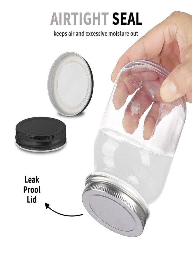 Novelinks 16 oz Plastic Storage Jars with Metal Lids - 12 Pack BPA-Free Clear Food Containers for Pantry, Spices, Snacks, Crafts - Airtight & Leak-Proof Reusable Jars for Kitchen and Home Use (Silver) - Image 5