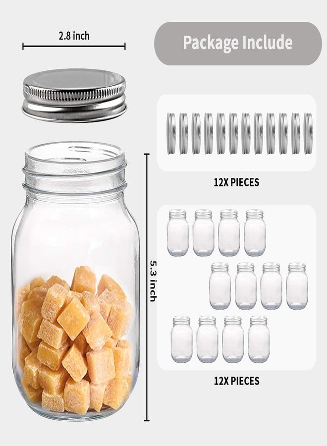 Novelinks 16 oz Plastic Storage Jars with Metal Lids - 12 Pack BPA-Free Clear Food Containers for Pantry, Spices, Snacks, Crafts - Airtight & Leak-Proof Reusable Jars for Kitchen and Home Use (Silver) - Image 3