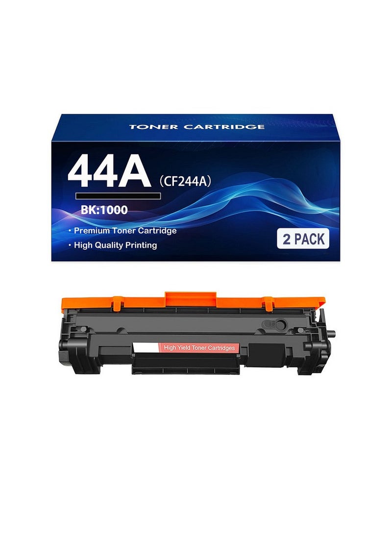 44A CF244A Toner Cartridge Compatible with HP Laserjet Pro M15a M15w M16a M16w M17a M17w MFP M28a M28w M29a M29w Printer Black (Set of 2)  - Image 1