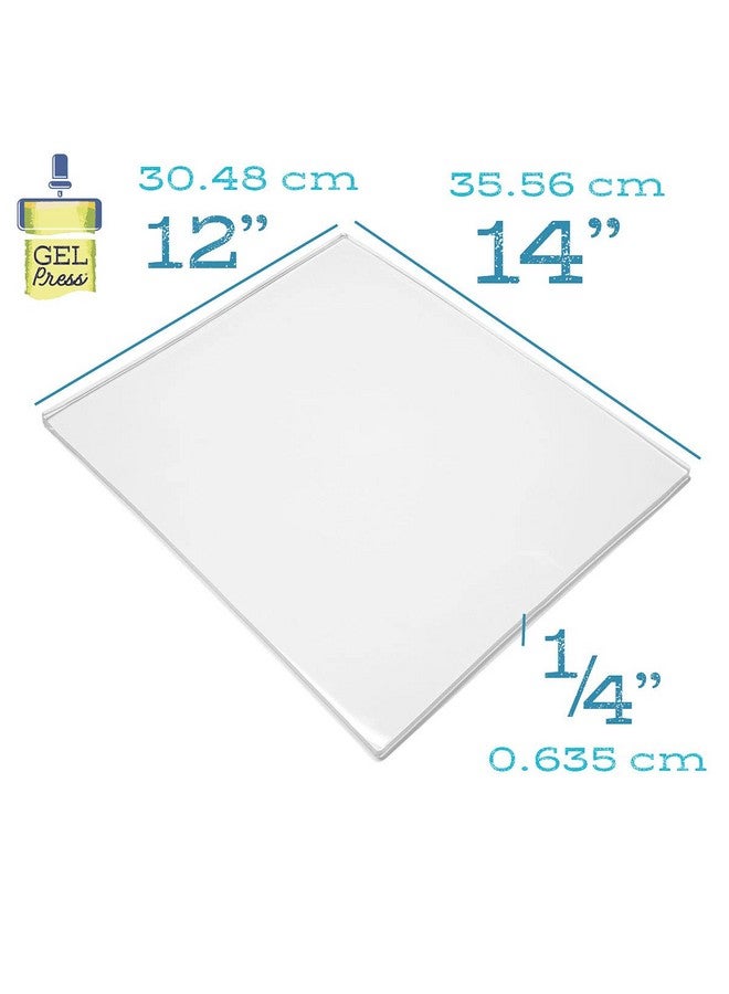 Gel Press Monoprinting Print Plate 12” X 14” Gel Plate Printmaking Supplies Reusable Gel Printing Plate For Press Art For Card Making Scrapbooking Journaling Arts And Crafts Home Decor - Image 2