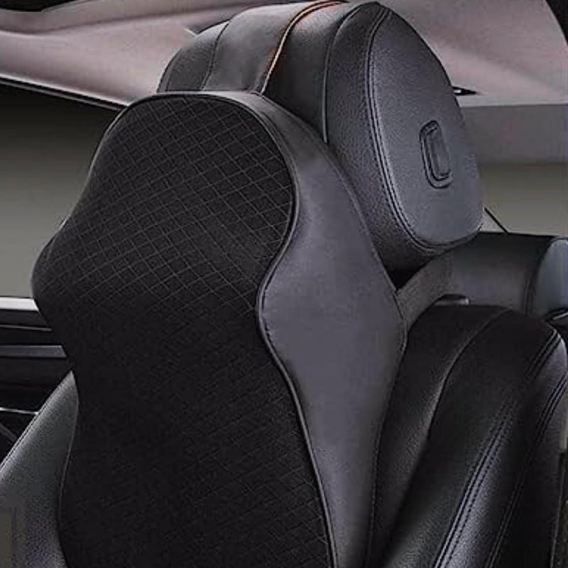 DURAZO Car Seat Headrest Neck Rest Cushion Car Neck Pillow Durable 100 Pure Memory Foam Neck Pillow with Breathable Removable Cover Comfortable Ergonomic Neck Pain Relief Size 40X26 CM - Image 1