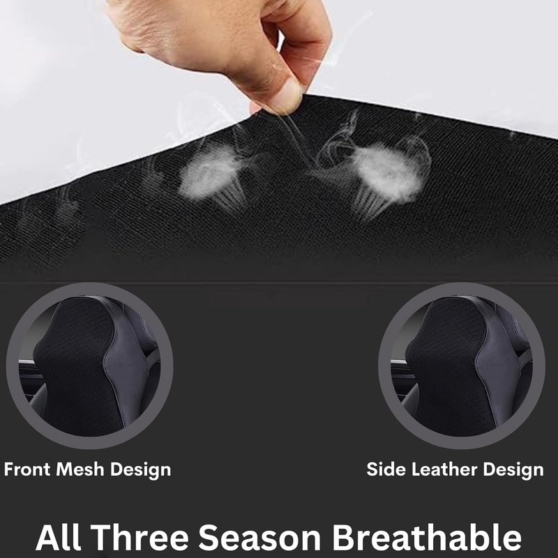 DURAZO Car Seat Headrest Neck Rest Cushion Car Neck Pillow Durable 100 Pure Memory Foam Neck Pillow with Breathable Removable Cover Comfortable Ergonomic Neck Pain Relief Size 40X26 CM - Image 5