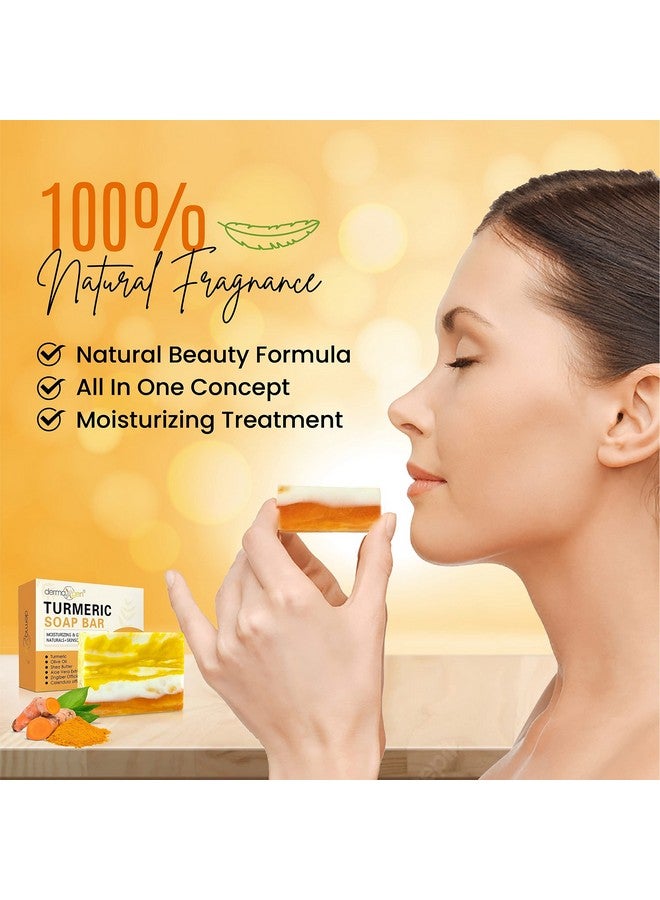 dermaxgen Organic Turmeric Soap Bar Pure Natural Handcrafted Skincare Face & Body Cleanser Blemish Control Reduce Acne Evens Tone Fades Scars Sun Damage Age Spots 3.5 Oz - Image 3