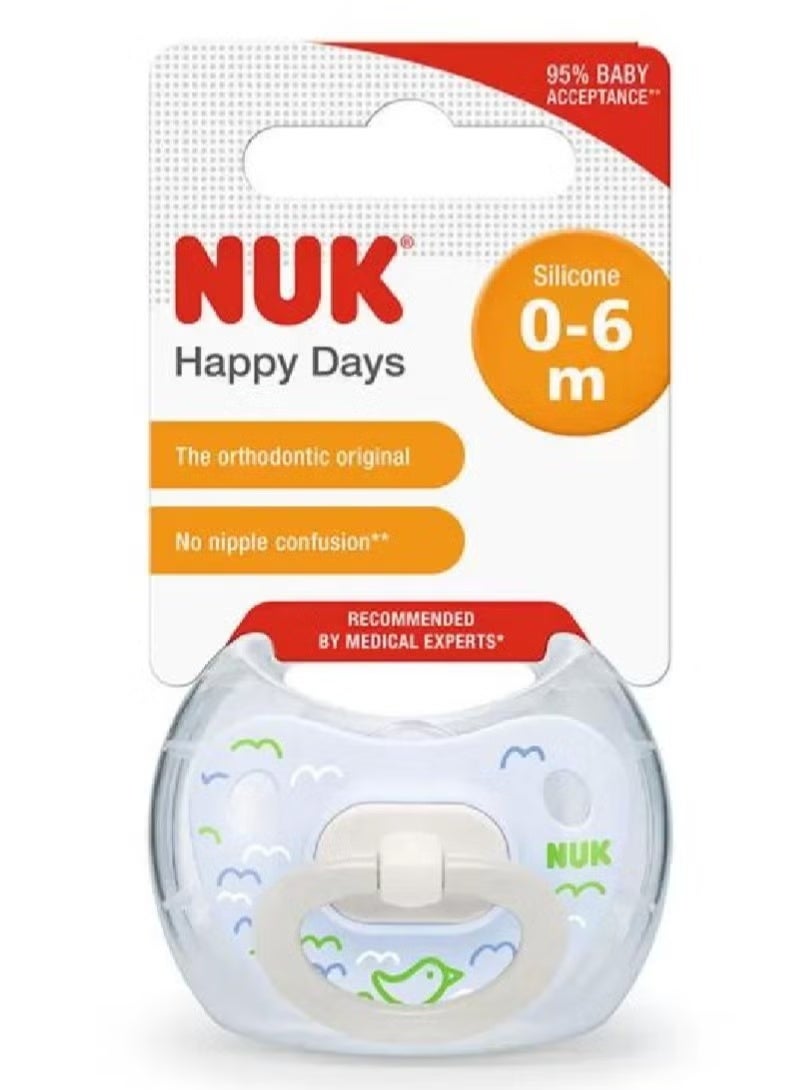 NUK Pacifier Silicone Size 1 Happy Days (1 Pc) - Image 2