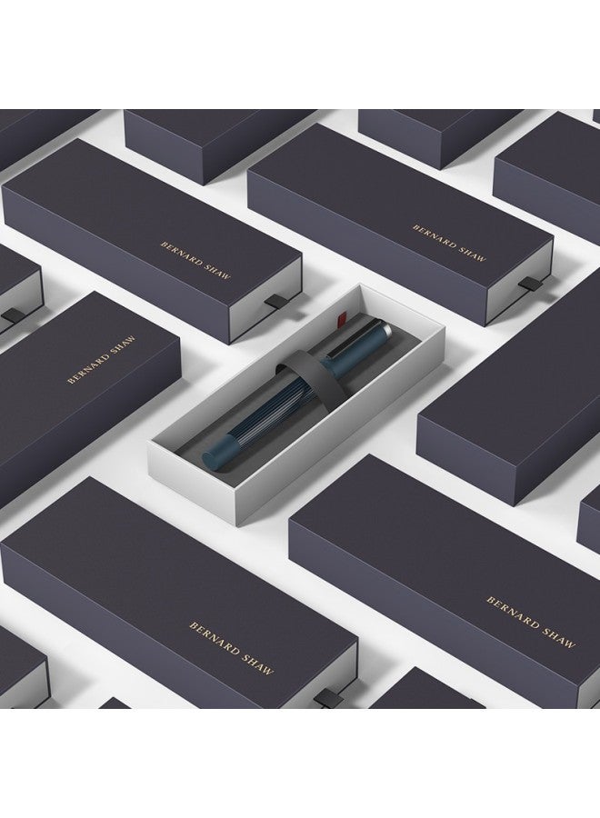 Bernard Shaw [lantern] Fountain Pen High-end Luxury Aegean Blue Single Pen Gift Box Set Premium Business Office Signature Teacher Gift For Women Men Popular Product