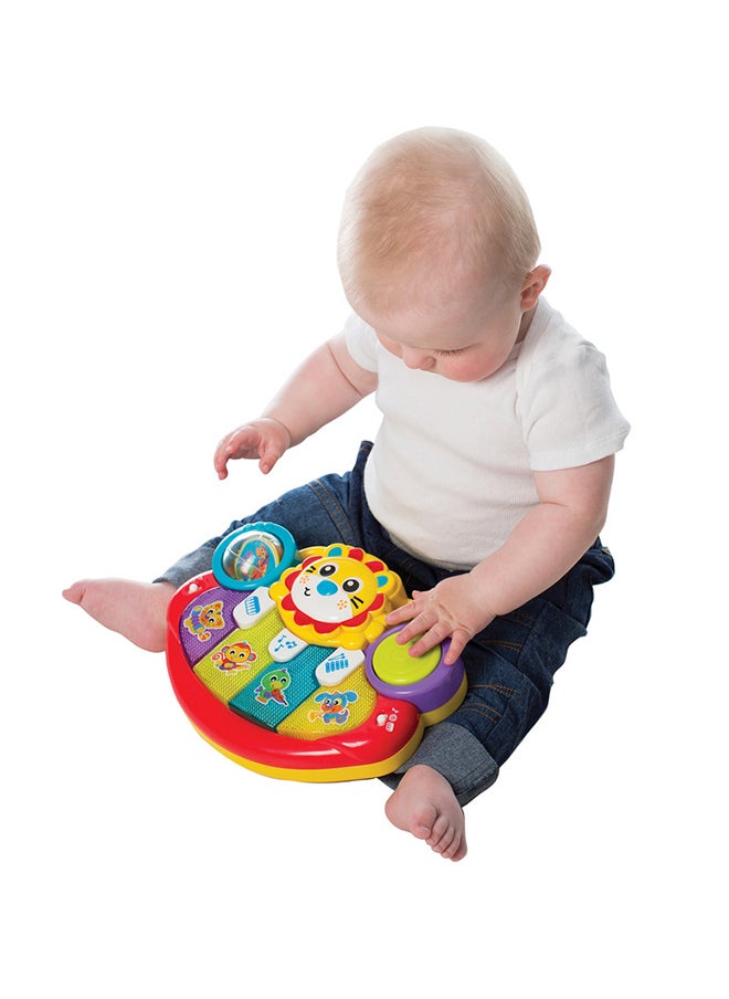 Playgro Lion Activity Kick Toy Piano - Engage Your Baby's Senses, Educational STEM Toys for Babies of 6 Months and above, Multicolor