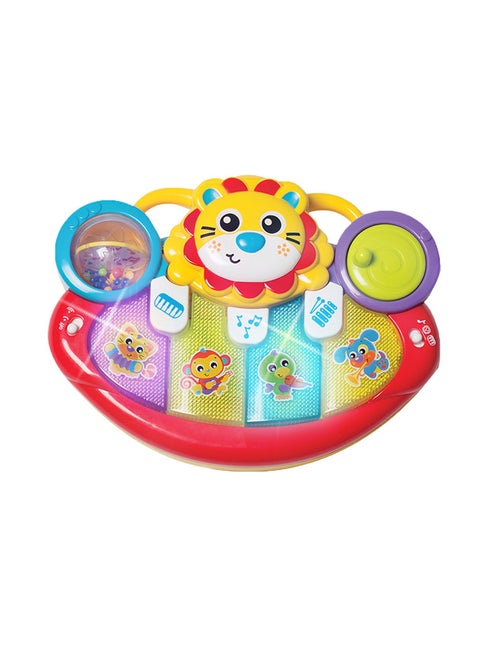 Playgro Lion Activity Kick Toy Piano - Engage Your Baby's Senses, Educational STEM Toys for Babies of 6 Months and above, Multicolor