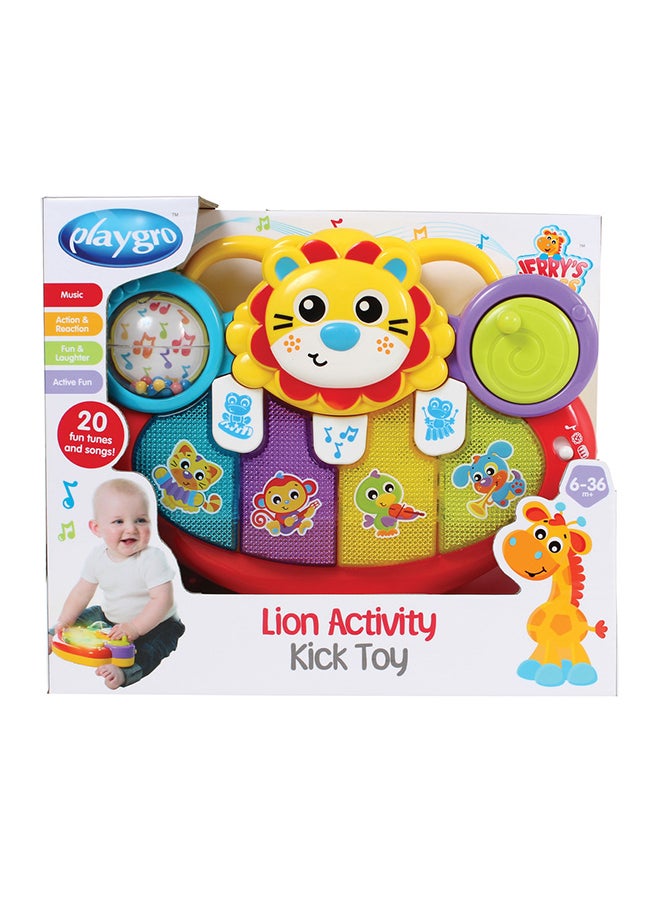 Playgro Lion Activity Kick Toy Piano - Engage Your Baby's Senses, Educational STEM Toys for Babies of 6 Months and above, Multicolor