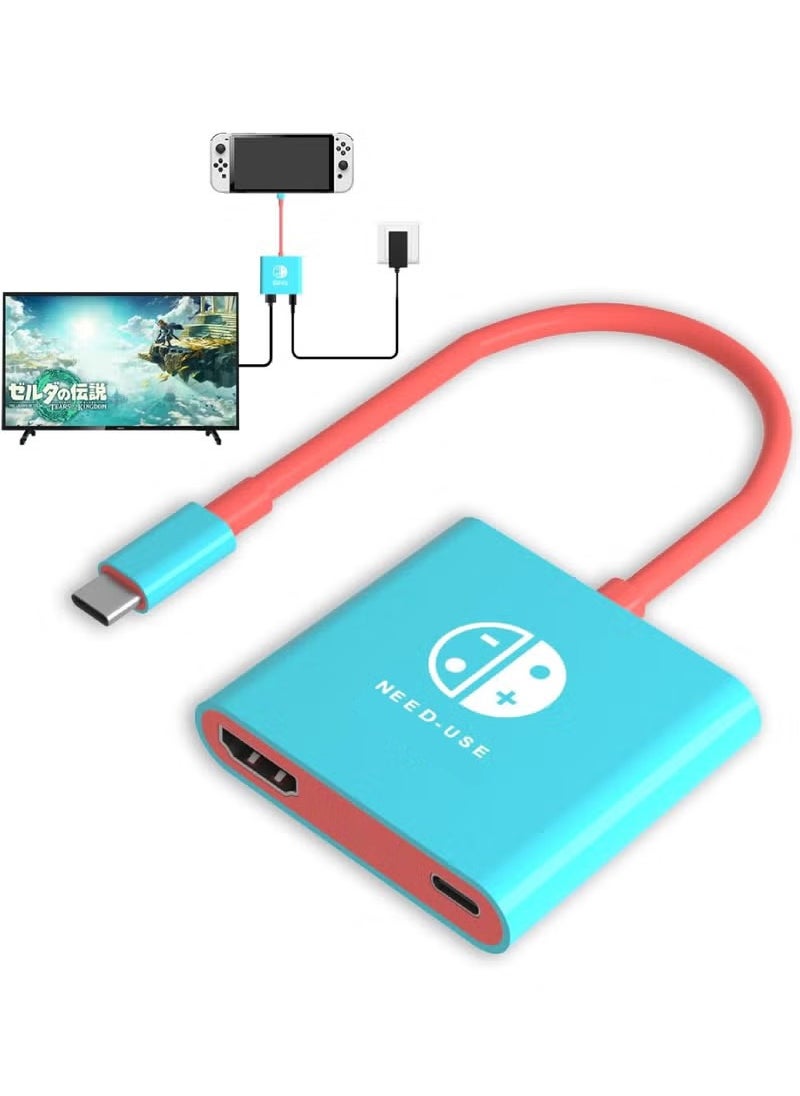 Rock Pow - Switch Dock for Nintendo Switch Docking Station Portable Switch TV Dock Adapter Compatible Nintendo Switch/OLED/Steam Deck Support Switch TV Mode with HDMI2.0 Replacement Travel Dock for Switch - Image 1