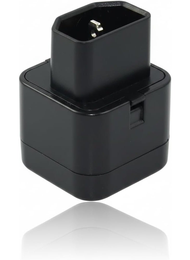 BEST ONE 2-Pack C14 to Universal Female Socket Power Adapter AC Plug – Heavy Duty IEC 60320 C14 Male to Universal Female Power Converter – 250V 10A – Black - Image 4