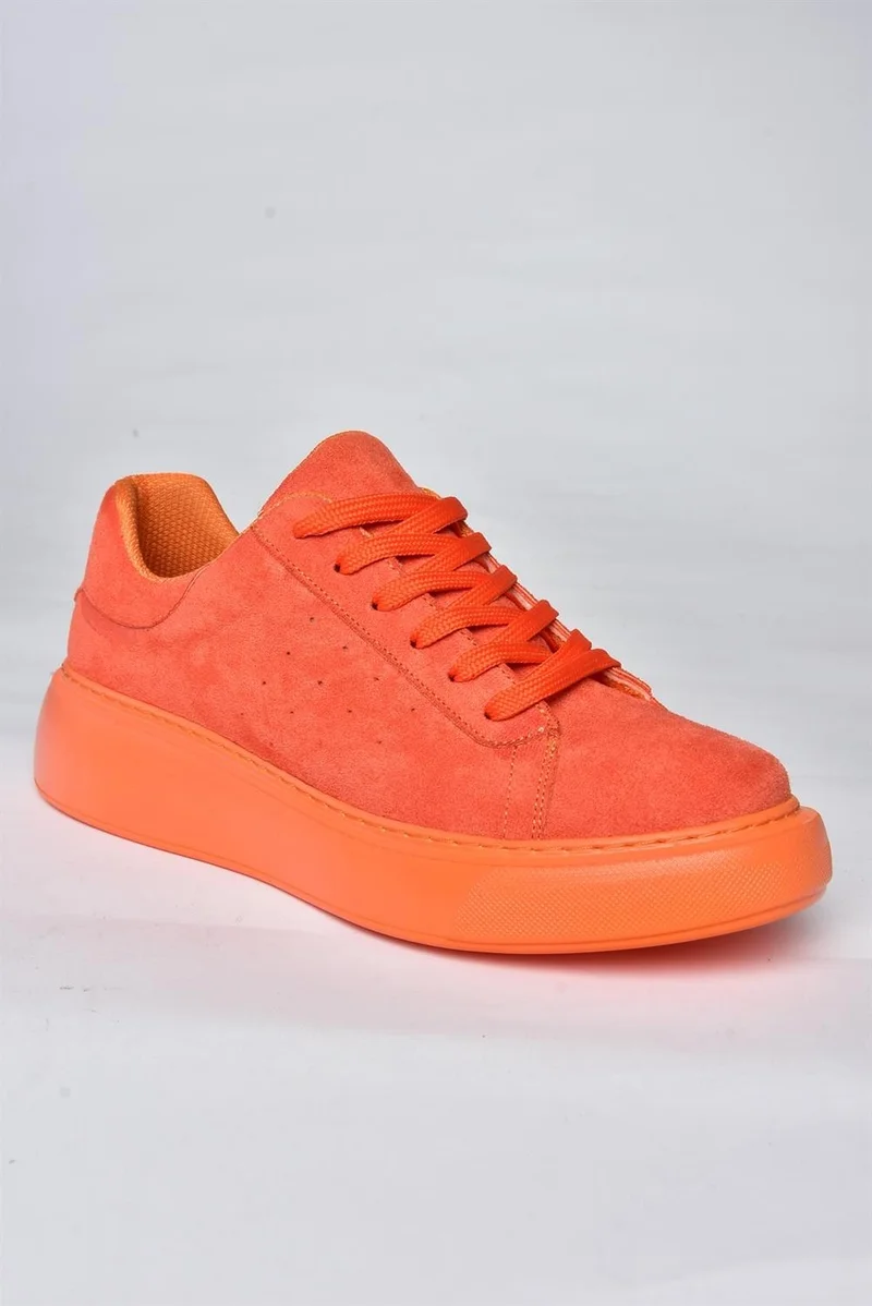 Fox Shoes P602045002 Orange Suede Women's Sports Shoes Sneakers