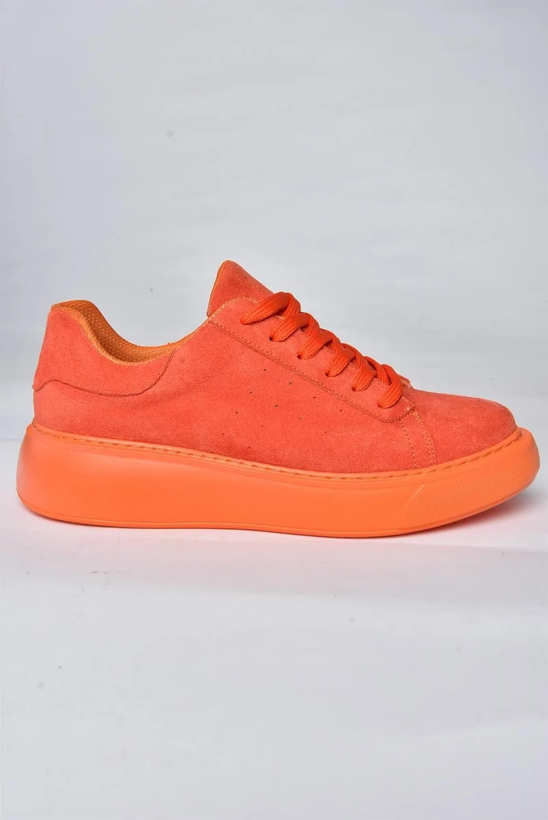 Fox Shoes P602045002 Orange Suede Women's Sports Shoes Sneakers