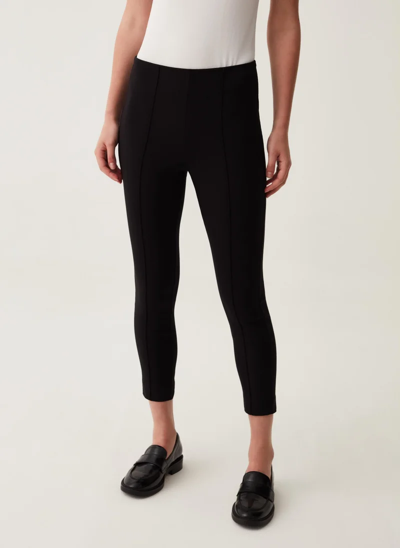 او في اس Cropped stretch leggings