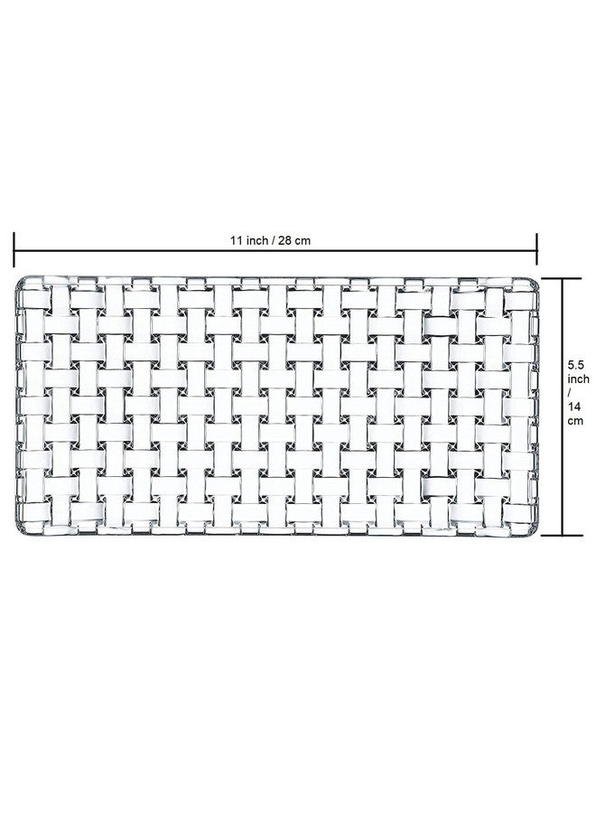 saiYum saiYum® Beautiful Crystal Clear Square Shape Glass Tray Plate for Serving Dry Fruits, Fruits, Snacks, Sweets, Chocolates for Home Decoration, Living Room (Transparent) - Image 4