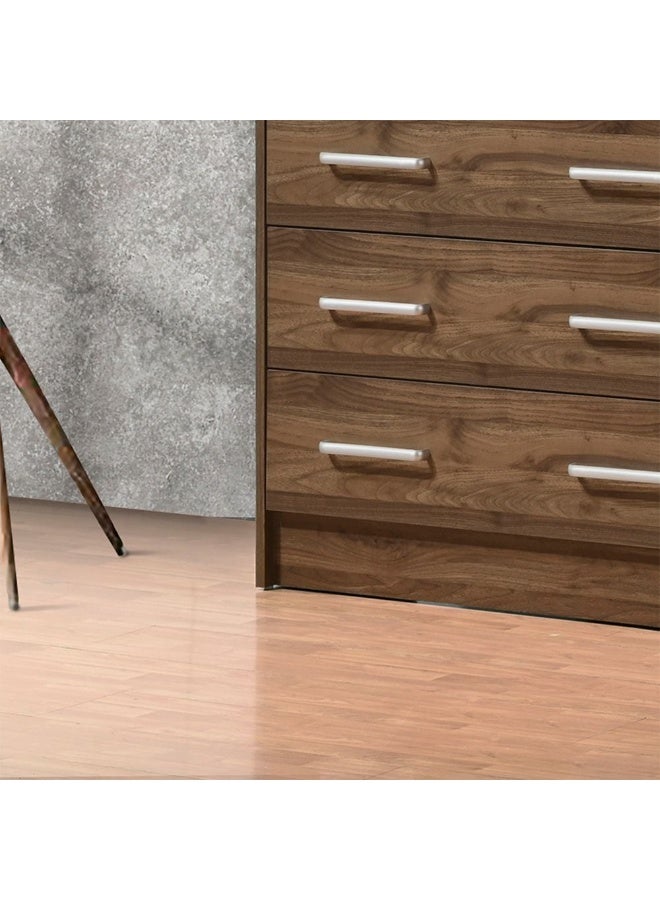 DANUBE HOME صدر فخم من 5 أدراج - وحدة تخزين خشبية عصرية لغرفة النوم، غرفة المعيشة، المدخل - صندوق أدراج أنيق للملابس، الألعاب، المكتب، تنظيم المنزل - جوز فاتح - Image 2