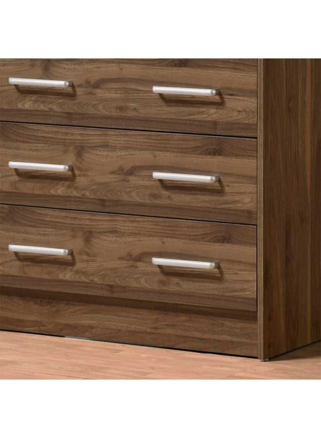 DANUBE HOME صدر فخم من 5 أدراج - وحدة تخزين خشبية عصرية لغرفة النوم، غرفة المعيشة، المدخل - صندوق أدراج أنيق للملابس، الألعاب، المكتب، تنظيم المنزل - جوز فاتح - Image 5