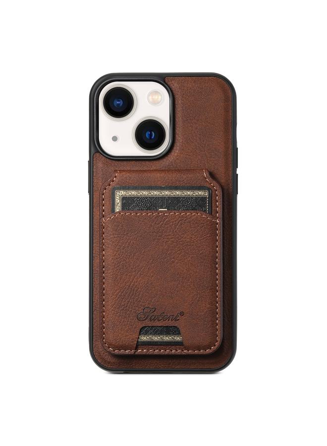 Suteni Case For iPhone 14 Plus H17 Litchi Texture Leather MagSafe Detachable Wallet Phone Case - Image 1