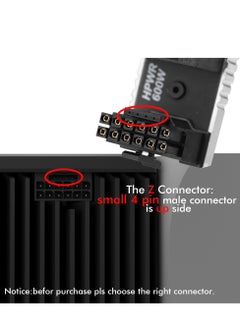 KASTWAVE 12VHPWR 12+4 Pin Angled Connector - PCI-e 5.0 16 Pin GPU 180° Adapter, U-Turn Power Adapter for RTX40' Series Graphics Card  - Image 3