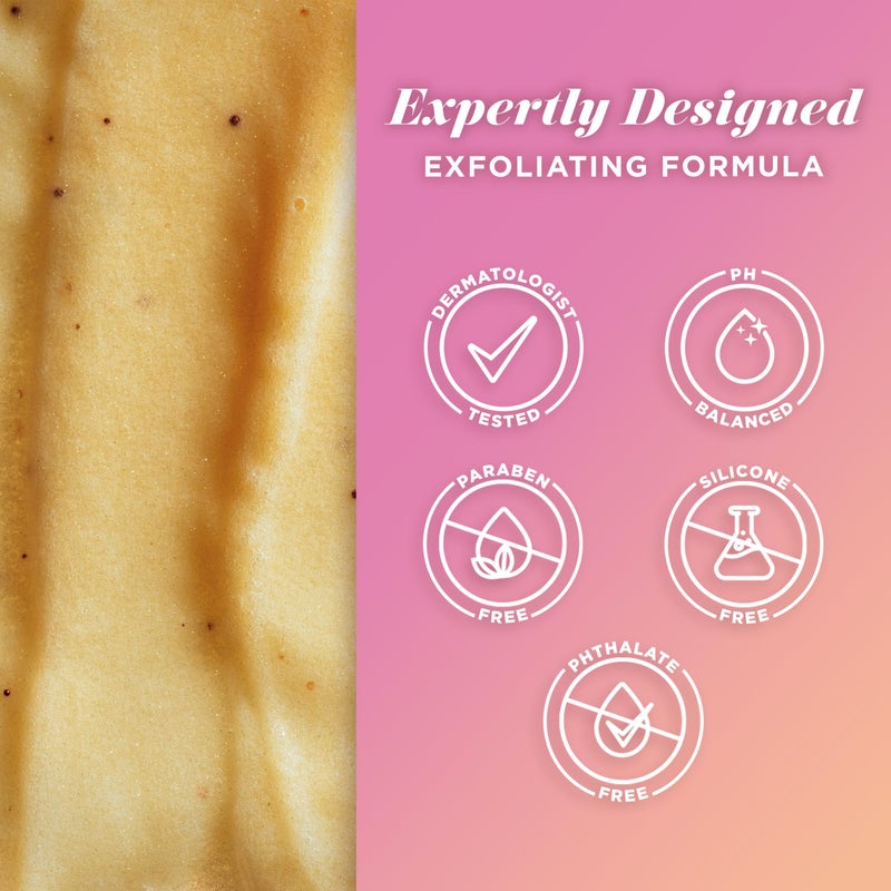 Caress Body Wash for Women, Shea Butter & Brown Sugar, Hydrating and Exfoliating Shower Gel for Gorgeous Radiant Skin, 20 fl oz, 4 Pack - Image 3