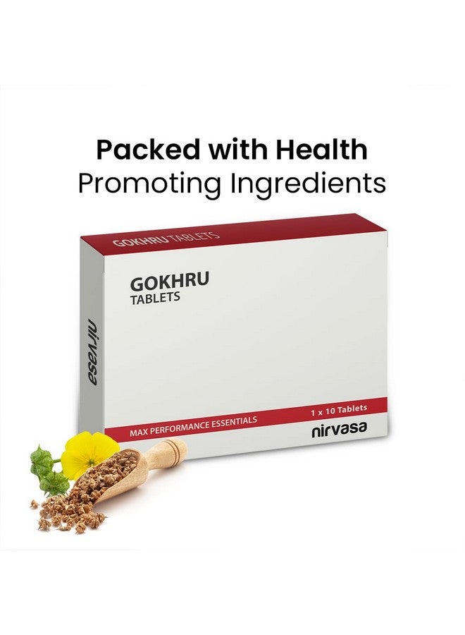 Nirvasa Gokhru Tablets for Men & Women (250mg) with Natural Gokhru Extract (10:1) |Rejuvenates Mind and Body, Improves Vigour, Tribulus Terrestris, Enriched with Saponins - 1 X 10 Tablets - Image 3