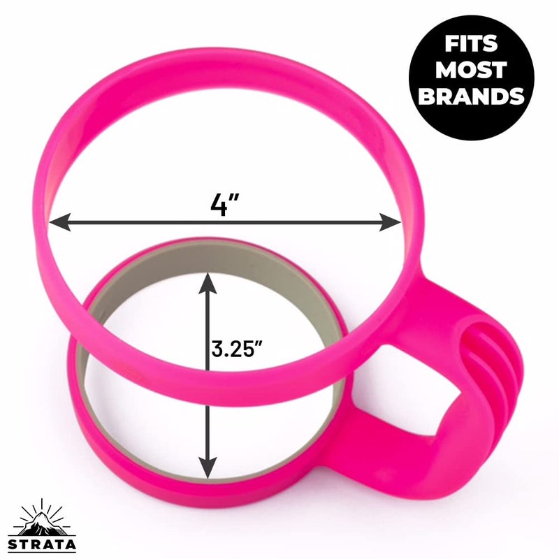 STRATA CUPS 30oz Tumbler Handle (PINK) Available For 30oz YETI Tumbler, OZARK TRAIL, Rambler Tumbler- BPA FREE - Image 2
