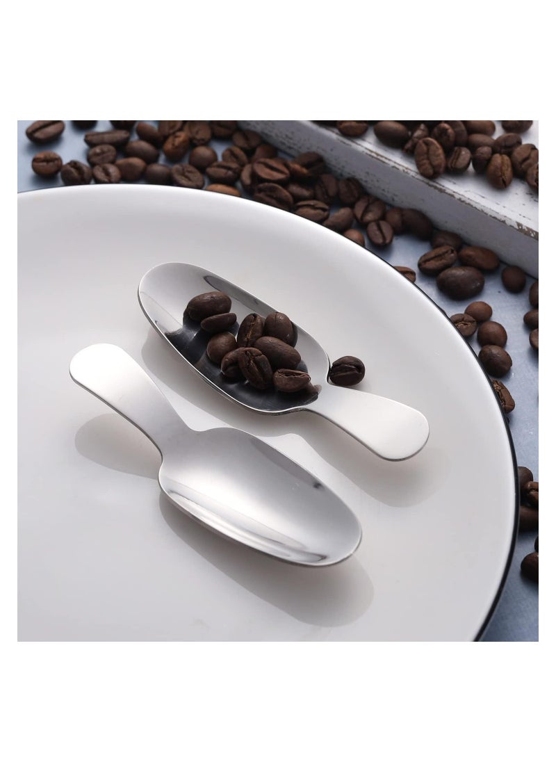 KASTWAVE Dessert Spoon, 12 Pcs Stainless Steel Salt Spoon Short Handle Coffee Scoop Mini Tea Spoons for Small Jars, Sugar, honey, Spice, Ice Cream  - Image 4